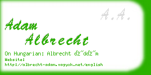 adam albrecht business card